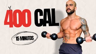 PERCA BARRIGA EM CASA Treino de 15 Minutos para Queimar 400 Calorias HIIT EM CASA [upl. by Yelsnya]