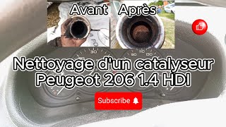 Nettoyage dun catalyseur dune Peugeot 206 14 HDI [upl. by Aissej463]