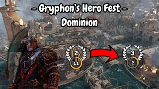 Gryphons Hero Fest  Dominion Gameplay For Honor [upl. by Kissiah129]