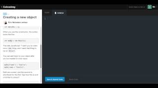 Arrays and Objects in JS  Intro to Objects  Codecademy [upl. by Aerdnaed]