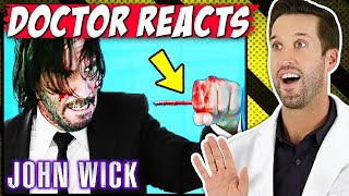 ER Doctor REACTS to Insane John Wick Fight Injuries [upl. by Yesrod193]