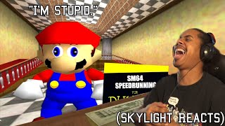 Mario DID It This Time  SMG4 Mario Speedruns Super Mario 64  Skylight Reacts [upl. by Gruver370]