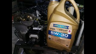 Пуск 2NZ FE Toyota при температуре  32С на масле Ravenol VMP 5W30 [upl. by Assirroc385]