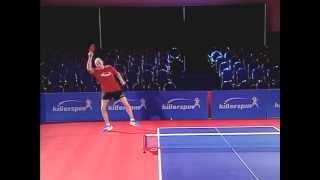 How to Forehand Lob  Killerspin Table Tennis [upl. by Yrdnal]