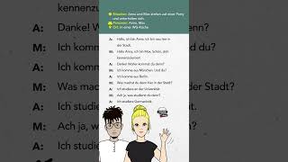 A1A2 DIALOGE zum Lesen amp Hören  Deutsch lernen durch Hören DldH dldh learninggerman [upl. by Enajharas]