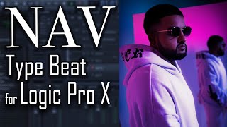 How to make a NAV type beat in Logic Pro X  Trap Rap Beat Tutorial [upl. by Anak]