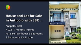 House and Lot for Sale in Antipolo with 3BR amp 2 TampB [upl. by Adnilak]