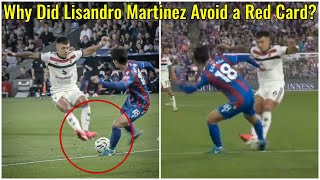 Why Lisandro Martinez Wasnt Sent Off in Manchester Uniteds Draw Against Crystal Palace [upl. by Aneetsirk]