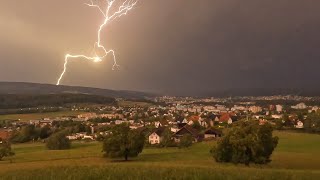 1 September 2024  Gewitter Schälchlihoger Urdorf  1958  2223 Uhr [upl. by Neelloc215]