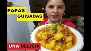 PAPAS GUISADAS Con LONGANIZA Receta sencilla con Ingredientes básicos [upl. by Ardnahsal67]