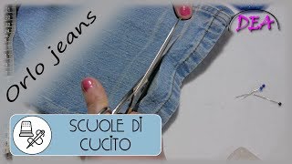 T10°Orlo jeans Come realizzare un orlo jeans veloce senza passaggi [upl. by Ardnued487]