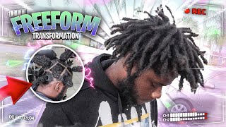 AMAZING FREEFORM Dreadlock Transformation  First Retwist Ever KODAK EDITION [upl. by Lunneta]