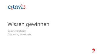 Wissen gewinnen mit Citavi 5 [upl. by Zelikow]