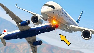 AirFrance Airbus a380 Collide amp Crash Emergency land at UAE Today gta5 fyp shorts [upl. by Avrit]