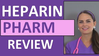 Heparin Anticoagulant Nursing NCLEX Review Pharmacology Intervention Patient Teaching [upl. by Okoyk960]