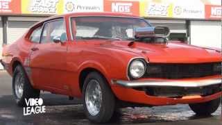 Ford Maverick vs Plymouth Superbird S4S Global Drag Racing League [upl. by Ameh]