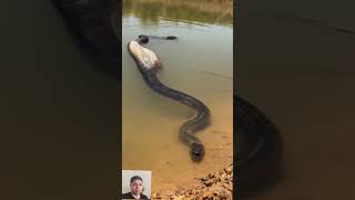 Gigante no Rio Araguaia Sucuri descansando de barriga cheia [upl. by Yellah886]