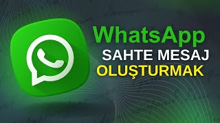 Whatsapp Sahte Mesaj Oluşturma FAKE WHATSAAP MESAGE [upl. by Etty]