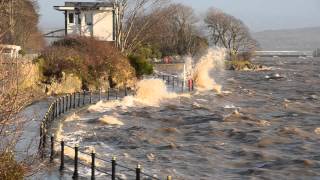 High Tide GrangeoverSands Cumbria 3 January 2014 [upl. by Einreb14]