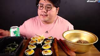 골드쿠폰 계란김밥ASMR 냉모밀 mukbang eating kimbap [upl. by Koeppel]