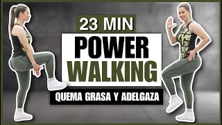 CAMINAR PARA BAJAR DE PESO EN CASA 🔥 QUEMA 500 CALORIAS 🔥 POWER WALKING  CARDIO SIN SALTOS [upl. by Ralyt]