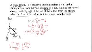 AP Calculus Related Rates  Ladder Problem [upl. by Sverre904]