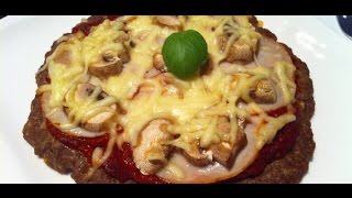 Die low carb Protein Hackfleischpizza  gesundes Fitness Rezept [upl. by Anneiv499]