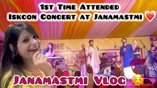 First ever Krishna Concert ❤️  जन्माष्टमी celebration at Iskcon Gurgaon ❤️  Aakriti Gautam [upl. by Ashman]