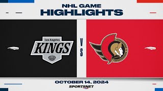 NHL Highlights  Kings vs Senators  October 14 2024 [upl. by Snehpets308]