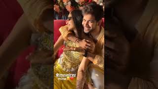 Mouni Roy wedding Mouni Roy Haldi ceremony Mouni Roy Mehandi ceremony Mouni Roy Dance video [upl. by Baumann]