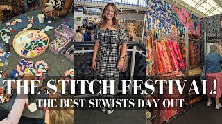 Come with us to the Stitch Festival 2024 Huge sewing event fabric shopping and haul [upl. by Eseekram]