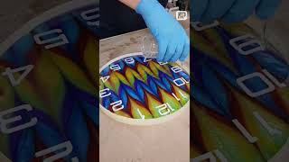 How to Create a Colorful Epoxy Resin Clock xtool resinartclock xtoolp2 [upl. by Encrata]