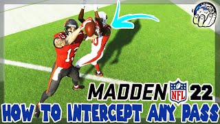 How To Intercept Any Pass In Madden 22  Madden 22 Gameplay Tutorial [upl. by Amaryllis306]