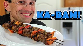 How to Make The Best Broiled Beef Kabobs in the Oven Simple Recipe [upl. by Arhsub74]