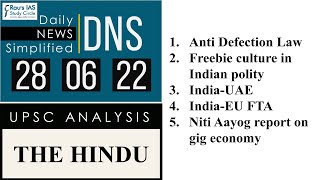 THE HINDU Analysis 28 June 2022 Daily Current Affairs for UPSC IAS – DNS [upl. by Tellford]