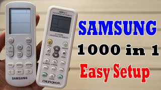 How to Setup Samsung AC with Chunghop 1000 in 1 Universal AC Remote [upl. by Anahc519]