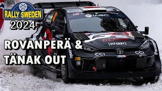 WRC Rally Sweden 2024  Friday Morning Loop  Tänak amp Rovanperä Out [upl. by Yttap]