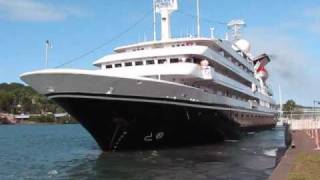 Cruise Ship at Houghton Michigan and North Portage Entry Lake Superior [upl. by Eirrej7]