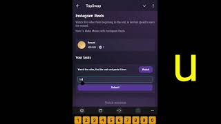 Instagram Reels  Tapswap Code  How To Make Money with Instagram Reels Tapswap Code YouTube video [upl. by Ekez]