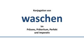 WASCHEN  Konjugation deutscher VerbenConjugation of German verbs [upl. by Ikkiv]