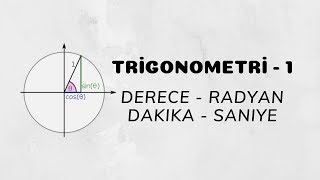 Trigonometri  1 Derece  Radyan  Dakika  Saniye [upl. by Vaenfila521]