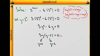 NSAA 2017 Section 1  Q77  Exponential Equation  Worked Solution [upl. by Zenger]