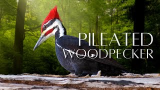 The PILEATED WOODPECKER  The LARGEST Woodpecker in North America [upl. by Aerdna48]