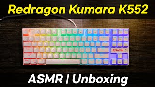 Redragon K552 Kumara RGB Keyboard Sound ASMR amp Unboxing  Blue Switches [upl. by Skylar]