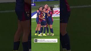 🍾 Champagne passing from Barcelona as Ona Batlle makes it 40 against Eibar [upl. by Ensign]