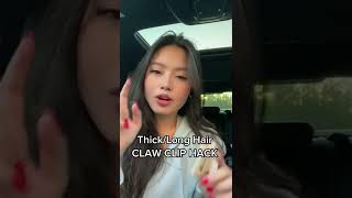 CLAW CLIP HACK For thick hairlong hair tutorial [upl. by Nodyroc]