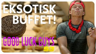 Eksotisk buffet  Good Luck Guys S3  Prime Video Danmark [upl. by Bonnee]