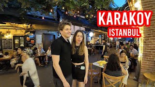 Istanbul Turkey City Center Karakoy Nightlife  25 July 2024  4K Turkey Walking Explore [upl. by Brina503]