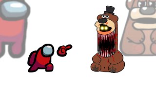 Mini Crewmate Kills Creepy Freddy Fazbear  Among Us [upl. by Ehsrop409]