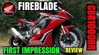 NEW HONDA FIREBLADE  REVIEW  CBR1000RR  First impression [upl. by Dryden]